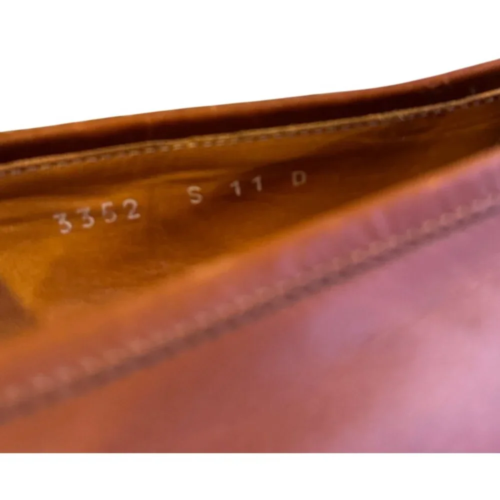 VTG Polo Ralph Lauren Mens Loafers 11D Kiltie Tassel Chestnut 3352 Italy Shoes - Picture 12 of 12